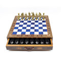 Roman Chess Set with Hidden Storage Drawer