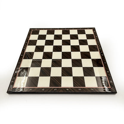 Walnut Pattern Chess Set with Metal Pieces