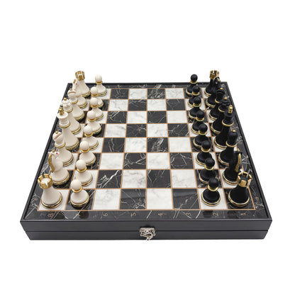 Black & White Chess Set – Metal Pieces