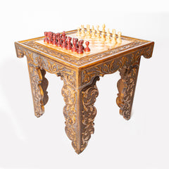 Foldable Chess & Backgammon Table: Artisanal Furniture - Ketohandcraft