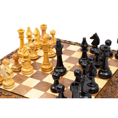Premium Handcrafted: Unique Staunton Chess Set - Walnut & Mahogany Board - Ketohandcraft