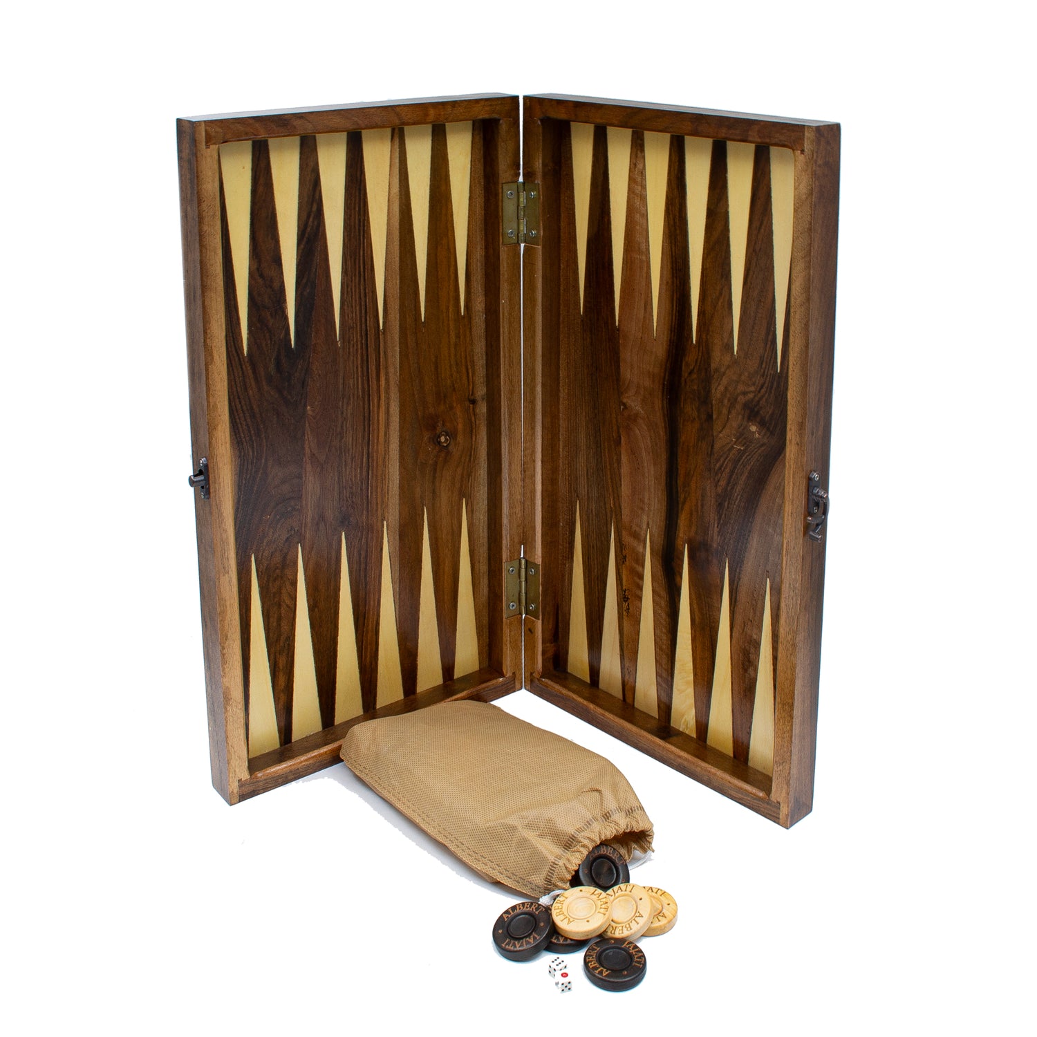 Handcrafted Walnut Backgammon: Rich Wood Grain - Ketohandcraft