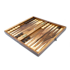 Handcrafted Walnut Backgammon: Rich Wood Grain - Ketohandcraft