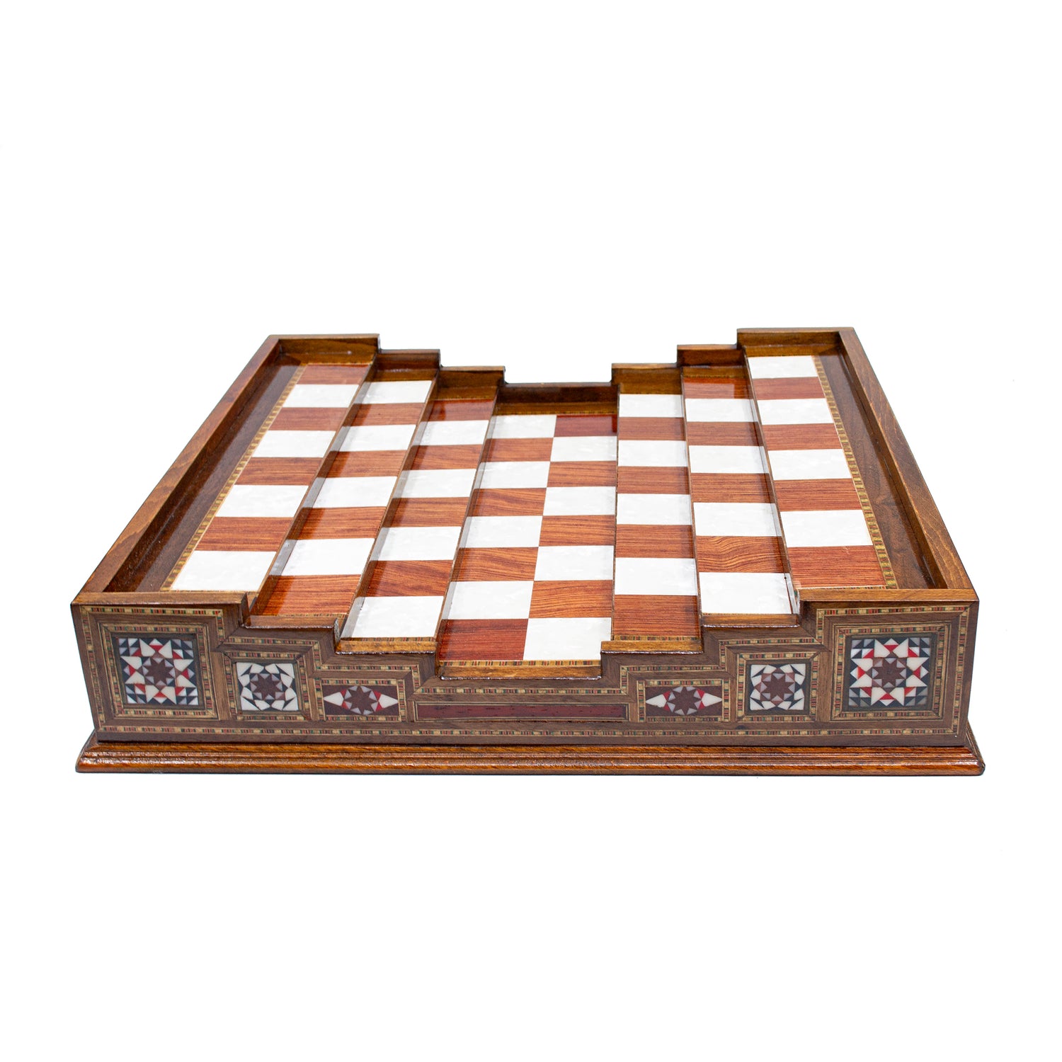Arena Chess Set: Exquisite Metal on Luxurious Board - Ketohandcraft