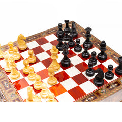 Unique Wooden Chess: Staunton Style with Drawer - Ketohandcraft