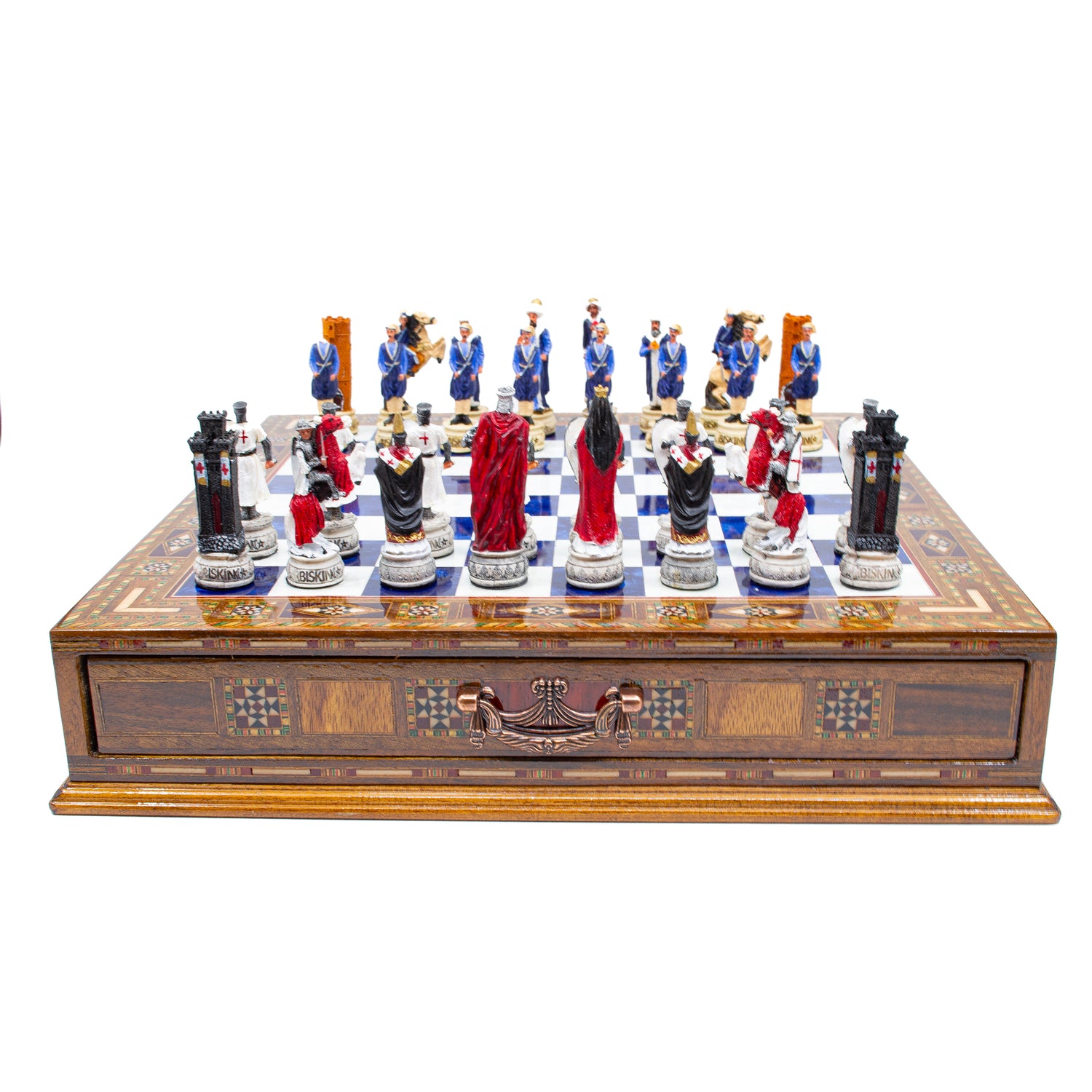 Crusaders vs. Ottoman Chess: Unique with Drawer - Ketohandcraft