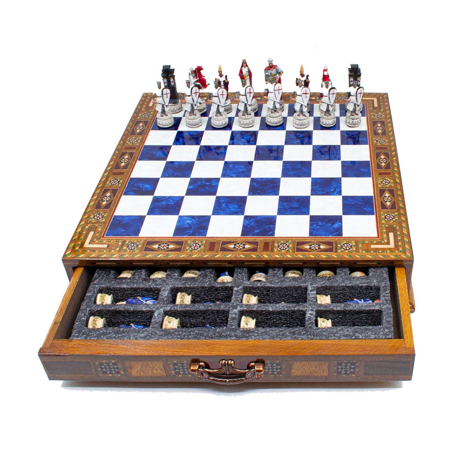 Crusaders vs. Ottoman Chess: Unique with Drawer - Ketohandcraft