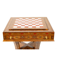 3-in-1 Chess, Backgammon, Card Table: Turkish Tavla Style - Ketohandcraft