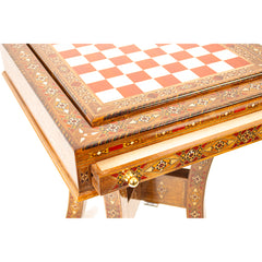 3-in-1 Chess, Backgammon, Card Table: Turkish Tavla Style - Ketohandcraft