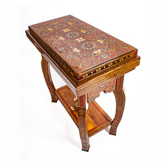 Elegance Chess and Backgammon Table: Wooden Artisan Furniture - Ketohandcraft