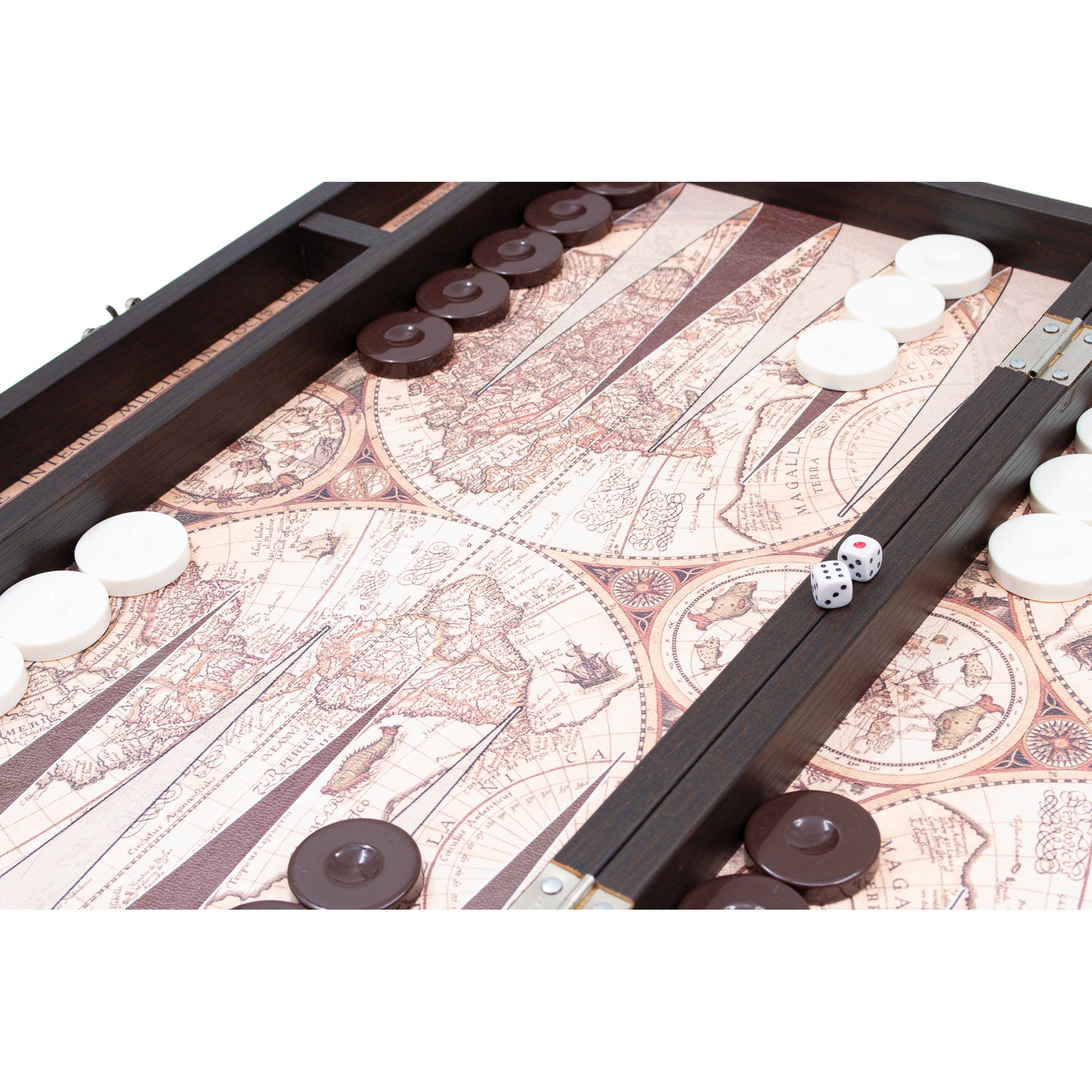 Backgammon Set World Map Design: Unique Handcrafted - Ketohandcraft