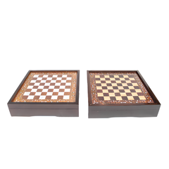 Luxury Wooden Chess: Integrated Storage & Carved Pieces - Ketohandcraft