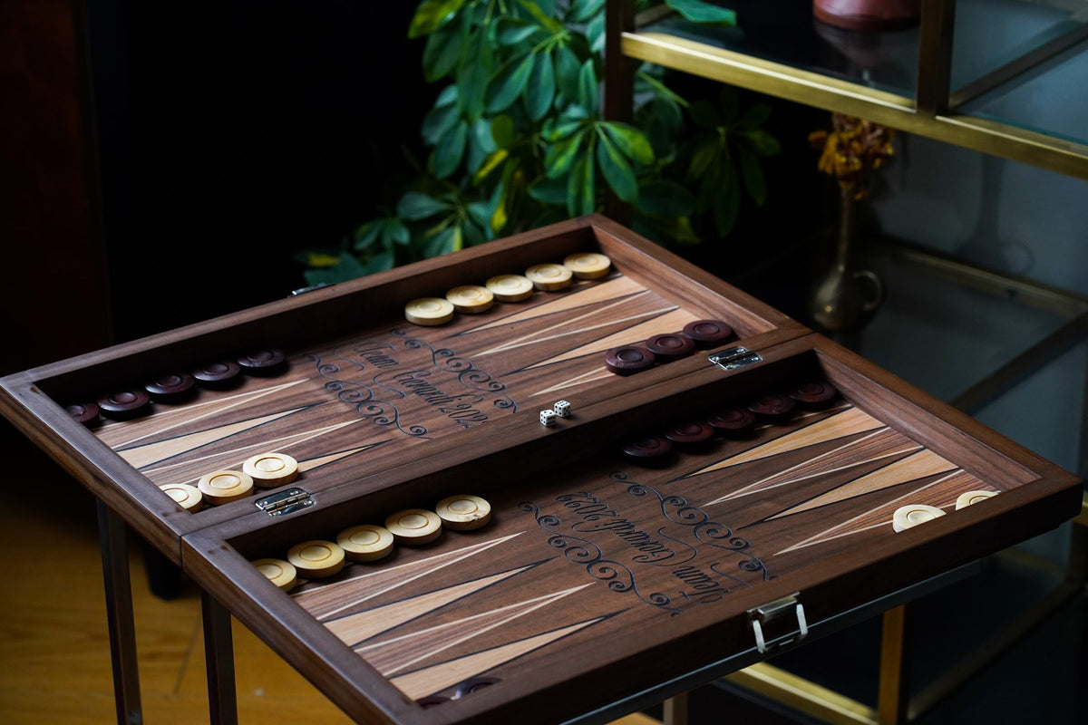 Walnut Backgammon Set