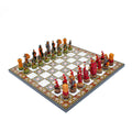 Foldable Mosaic Chess Set – Hand-Painted Pieces