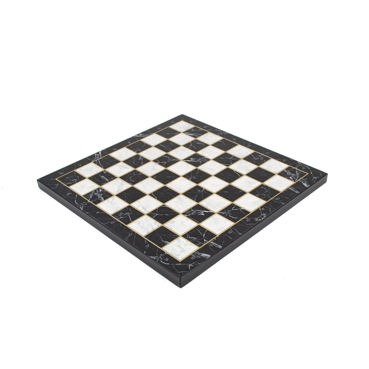 Marble Pattern Chess Set with Roman Metal Pieces