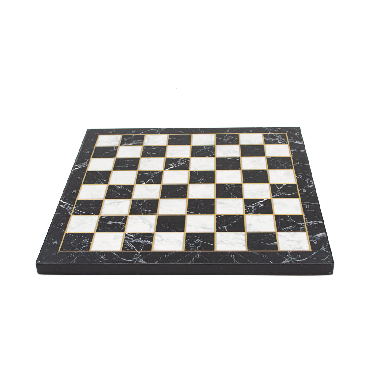 Marble Pattern Chess Set with Roman Metal Pieces