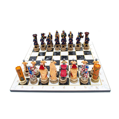 Ottoman & Crusaders Chess Set – Foldable Board