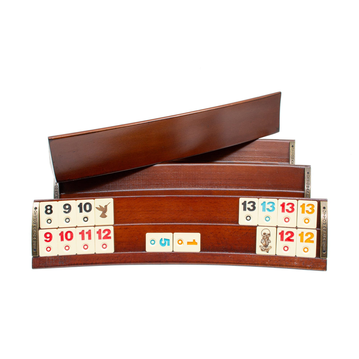 Oval Wooden Rummy Tile Set