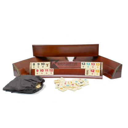 Oval Wooden Rummy Tile Set