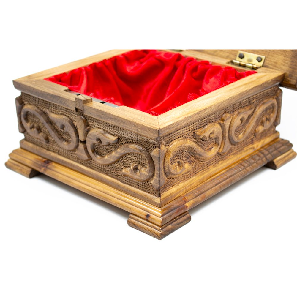 Walnut Chest Chess Set with Hidden Storage